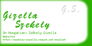 gizella szekely business card