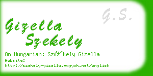 gizella szekely business card